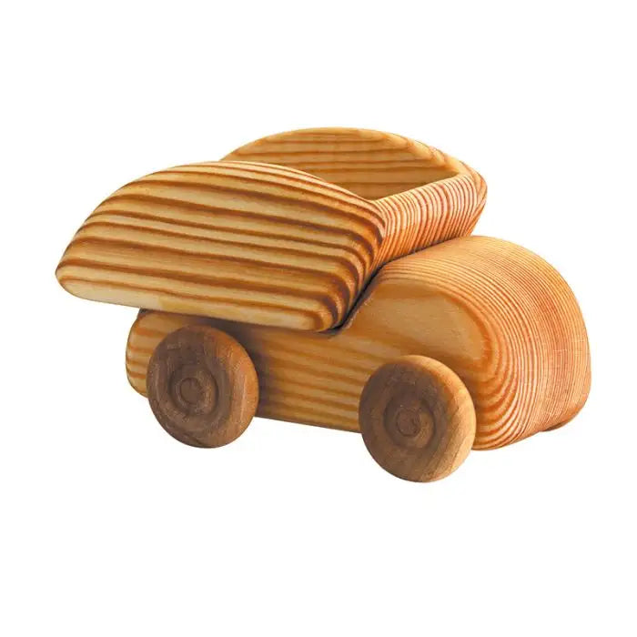 Handgemaakte houten vrachtwagen van grenen- en berkenhout - Waldorf Winkel