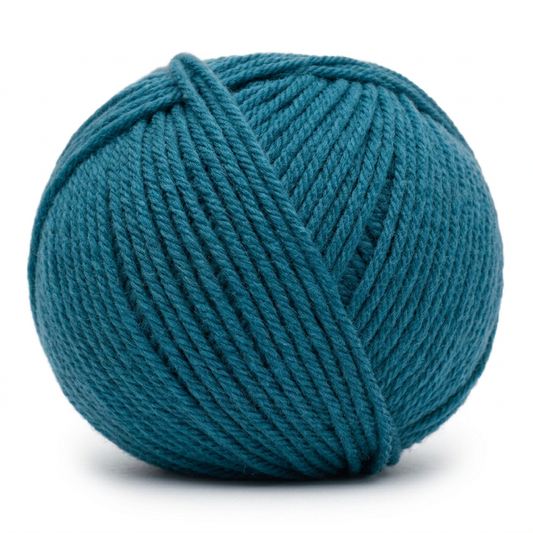 Bol wolgaren van 50 gram in middenblauw - Waldorf Winkel