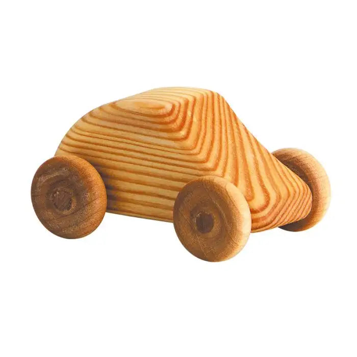 Handgemaakt houten autootje van grenen- en berkenhout - Waldorf Winkel