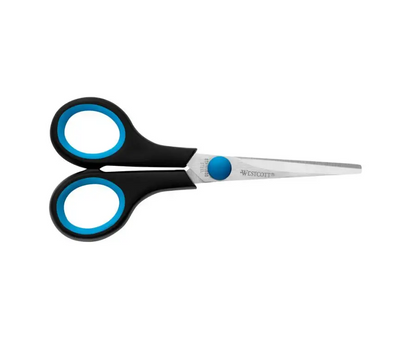 Kinderschaar met zwart-blauwe softgrip handvatten - Waldorf Winkel