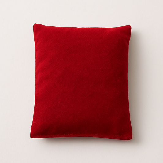 Rood katoenen pittenzakje, om mee te gooien en te vangen - Waldorf Winkel