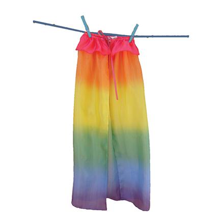 Zijden speelcape in regenboogkleuren, om mee te verkleden - Waldorf Winkel